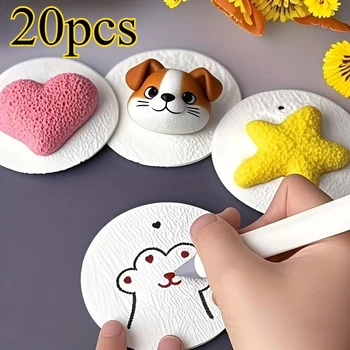 Rundes 3D-Tafelpapier - Schaumstoff-Explosionskunst-Bastelpapier, ideal für Heimwerker und kreative (20 Stück)