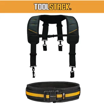 TOOLSTACK-Arbeitsgürtel und Schultergurt, schwerer Konstruktionsgurt, langlebig, abgestimmt (2 Stück)