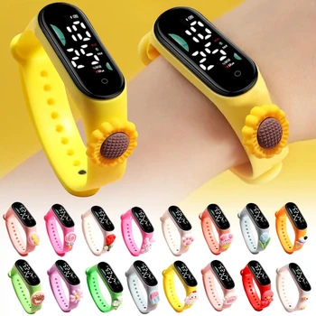 Kinder sehen Geburtstags geschenk für Kind Junge Mädchen Smart LED Digital Cartoon Kinder Uhr wasserdichte