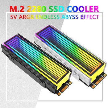 5 V/3 Pin ARGB AURA Sync Computer 2280 SSD M2 Kühler Aluminium PC RGB M.2 Nvme Kühler Kühlkörper Solid State