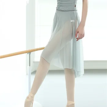 Ballettrock Erwachsene Frauen Mittlere Mesh Tanz Tüll Übungskleidung Chiffon Röcke Schwarz Bühnenkostüm
