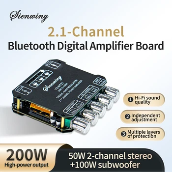 2.1-Kanal Bluetooth-Audioverstärkerplatine YS-MT21 200W Hi-Fi Stereo Subwoofer AUX Höhen- und Bass-EQ-Ausgang