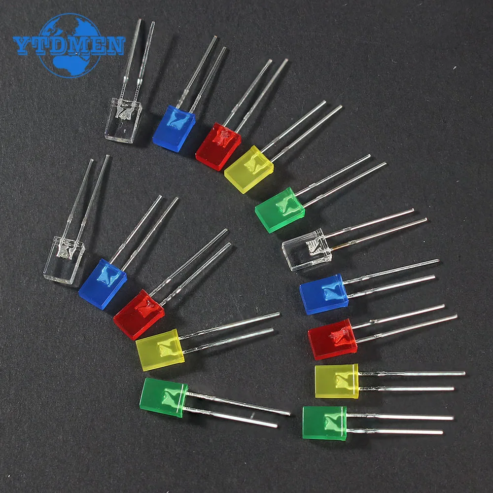 100 teile/los Platz 2*5*7mm LED Diode 2X5X7mm 5 Farben Rot – Bild 2