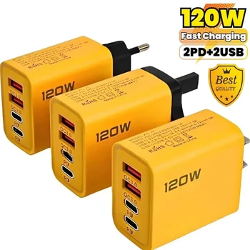 Insgesamt 120 W Telefon Ladegerät Schnelle Lade Schnell Ladegerät PD USB Typ C Wand Adapter Für iPhone 16 15