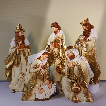 Krippenfiguren-Set Heilige Krippe Weihnachtsdekoration Jesus Geburt Krippenstatue Ornamente Katholische