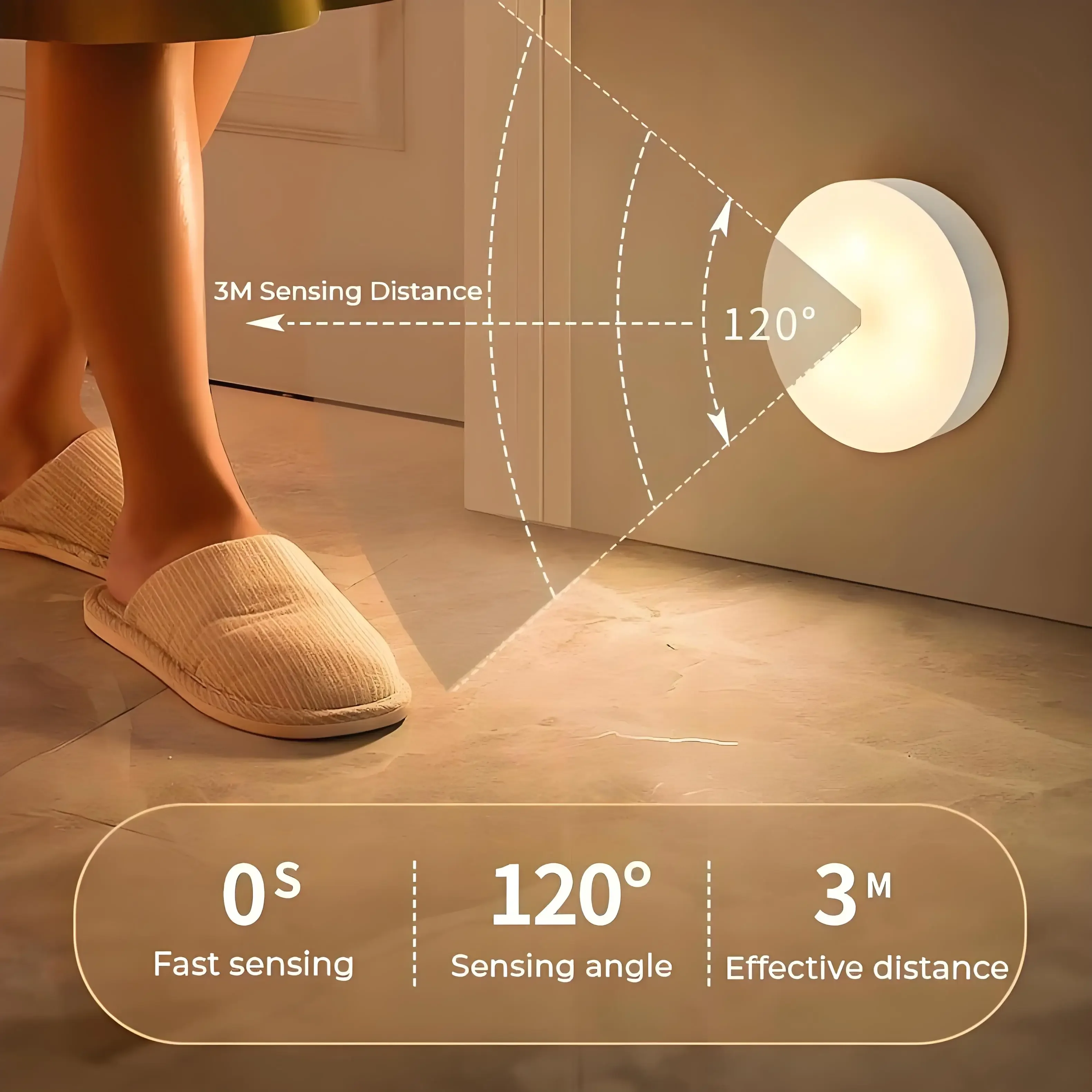 2 stücke LED Smart Menschlichen Körper Sensor Nacht Lampe – Bild 3