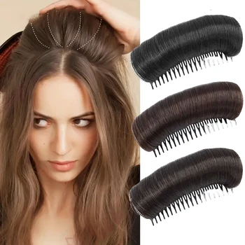 Perücke Kissen Stabile Haar Wurzeln Volumizing Faser Einsatz Kamm Unsichtbare Flauschige Haar Pad Weibliche