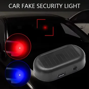 Auto Gefälschte Sicherheit Licht Solar Powered Simulierte Dummy Alarm Drahtlose Warnung Lampe LED Blinkt Anti