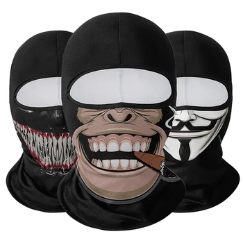 Fahrradmaske, Totenkopf, schnell trocknend, Sonnenschutz, Sturmhaube, Herren-Motorrad-elastischer Helm