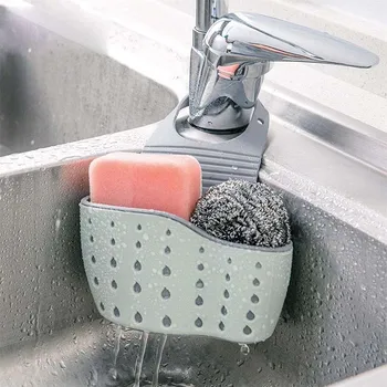 Waschbecken Ablassen Hängenden Korb Einstellbare Küche Zubehör Gummi Waschbecken Tasche Seife Schwamm Regal