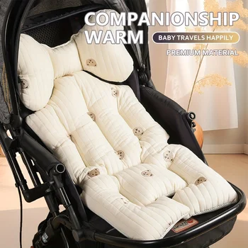Verdicken Baby Kinderwagen Sitzkissen Pad für Auto Puchair Liner Matte Baumwolle Atmungsaktive Warenkorb