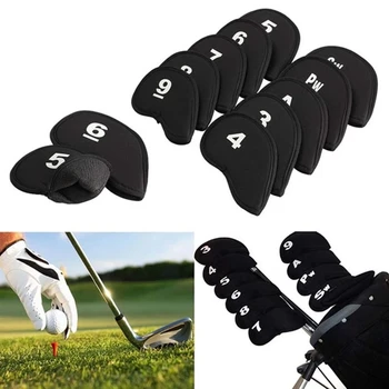 Tragbare Golf Club Eisen Kopf Abdeckungen Schutz Golfplätze Kopf Abdeckung Set Headcover Schutz (10 Stück)