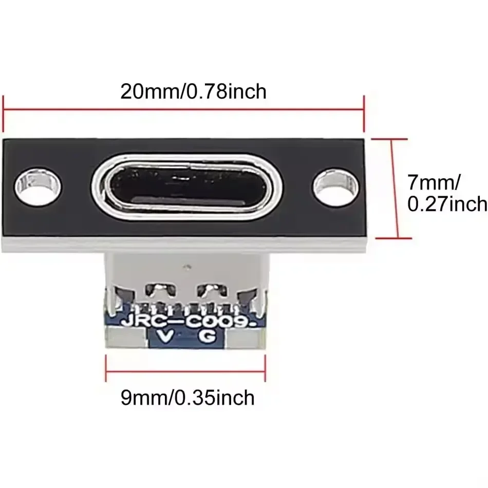 USB 3.1 Typ C-Buchse mit Schraubbefestigungsplatte Typ C – Bild 6