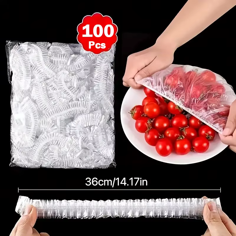 100 stücke Einweg Lebensmittel Abdeckung Saran Wrap Darm