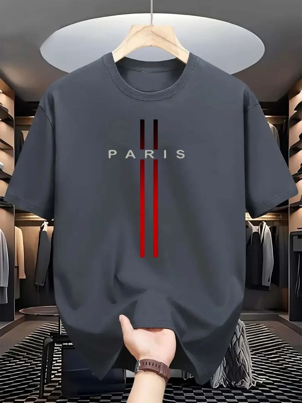 Herren-T-Shirt aus neuem Polyestergewebe, bequem und – Bild 6