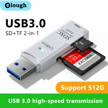 2-in-1 USB 3.0 Kartenleser Micro TF SD Kartenleser USB-Adapter Hochgeschwindigkeitskartenleser TF