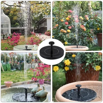 Mini Solar-Wasserbrunnen - Solarbetriebener Pool-/Teich-Wasserfall, Gartendekoration für Draußen