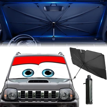 Cartoon-Augen-Sonnenschutz Auto-Sonnenschirm Auto-Sonnenschutz für die Frontscheibe UV-Schutzschild