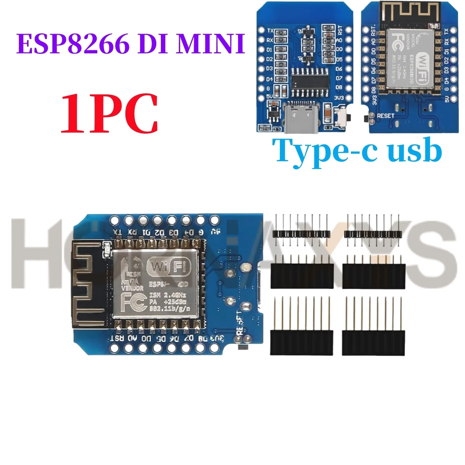 1-10PCS/WeMos D1 Mini TYPE-C/Micro USB ESP8266 ESP-12F CH340G – Bild 3