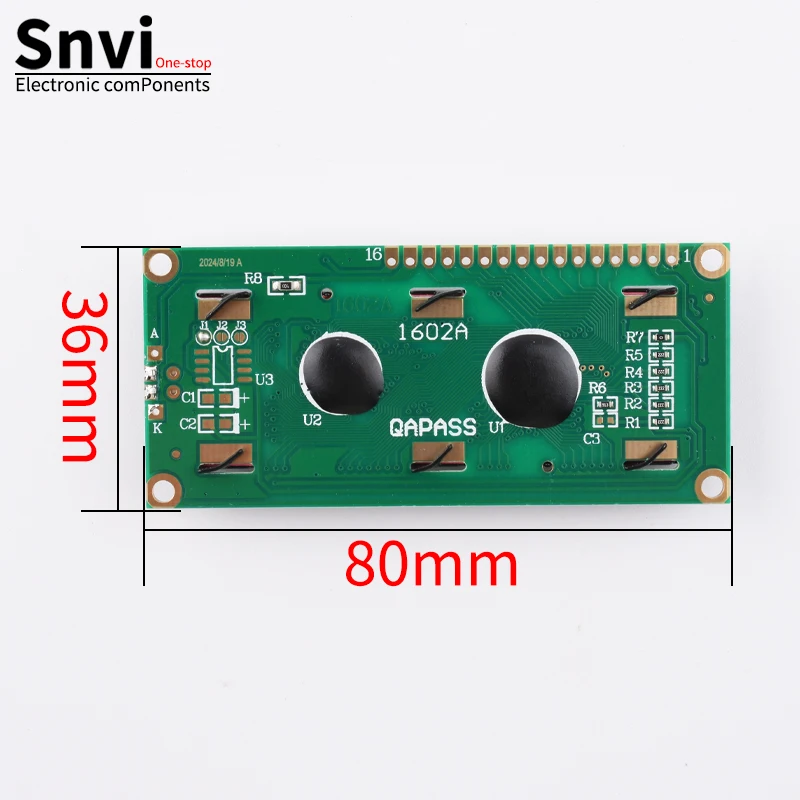 Snvi LCD1602 1602A LCD-Anzeigemodul 16x2 Zeichen Blau Gelb – Bild 2