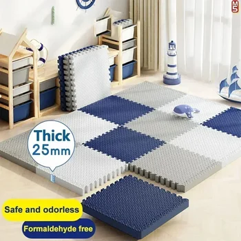 2,5 cm dicke, rutschfeste Baby-Krabbel-Spielmatte, schalldichte Puzzle-Gymnastikmatte (8 Stück)