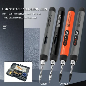 USB Wireless Digital Electric Lötkolben Kit Schnurlos einstellbare Temperatur 300-450 ℃ Intelligentes