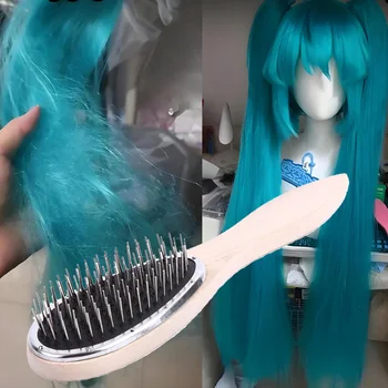 Professionelle Bürste für Perücken, antistatischer Stahlkamm für das Training von Tangle-Haarverlängerungen