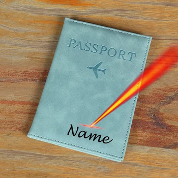Lasergravierter Name, Reisepasshülle, Reisebrieftasche, Pu-Hülle für Pässe, Passeport, Persönlichkeiten, Namen