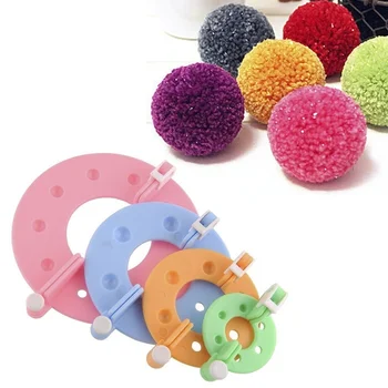 4 Größen Fluff Ball Weaver PomPom Maker Stricken Webstuhl Kit Kinder DIY Diy Handwerk Liefert Maker (8 Stück)