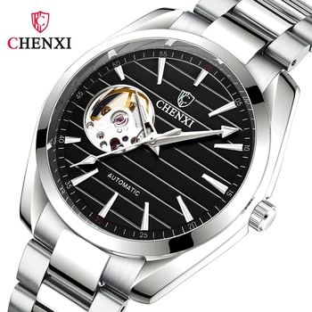 Luxus Mode Mechanische Automatische Armbanduhren Für Männer Edelstahl Wasserdicht Leuchtende Herren Uhr
