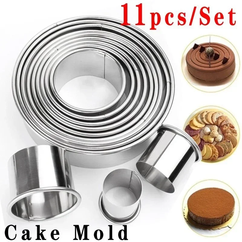 11 teile/satz Edelstahl Runde Cookie Keks Schneider DIY – Bild 3