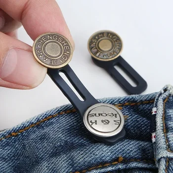 Jeans- und Hosenknopfverlängerer: Universeller Taillenexpander für Damen und Herren, sofortige (6 Stück)