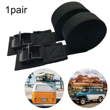 300 cm * 2,5 cm Schwarz Spanngurt Starke Ratsche Gürtel Gepäck Tasche Fracht Zurrgurt mit Metall (2 Stück)
