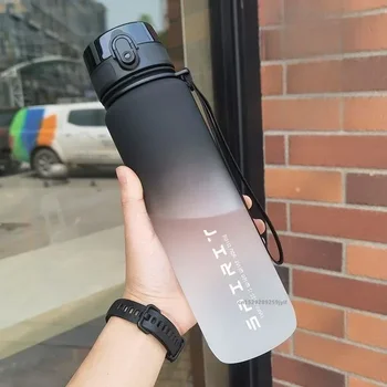 500ml/650ml/1000ml Sport wasser flasche auslaufs icher bunte Plastik becher trinken für Outdoor-Reisen