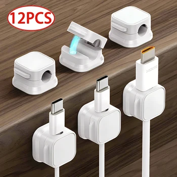 Magnetischer Kabelclip, Kabelhalter, selbstklebender Drahthalter, Kabel-Organizer für das Heimbüro unter dem