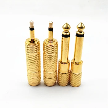 6,35mm Stecker auf 3,5mm Weibliche Mono Jack Stecker Einzigen Audio Kabel Adapter Mikrofon Kopfhörer (2 Stück)