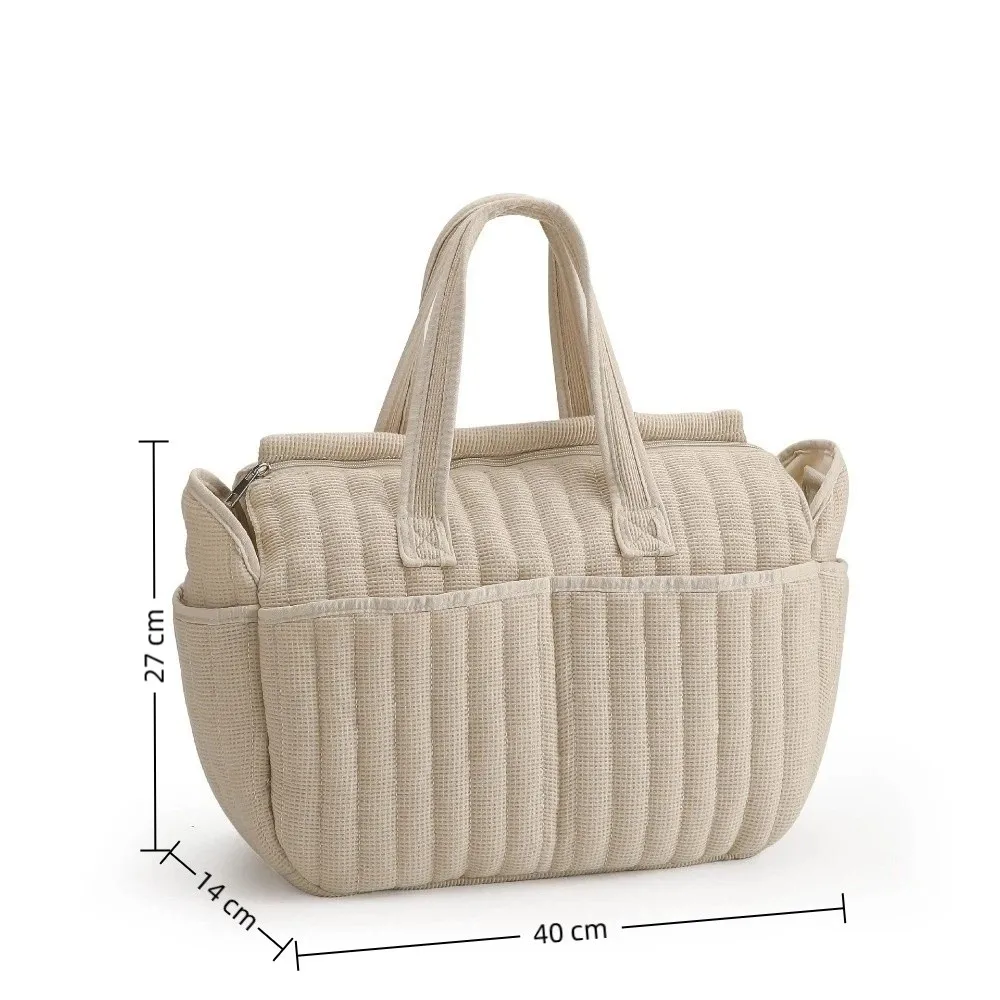 Neue wasserdichte feste Wickeltasche multifunktionale beige – Bild 6