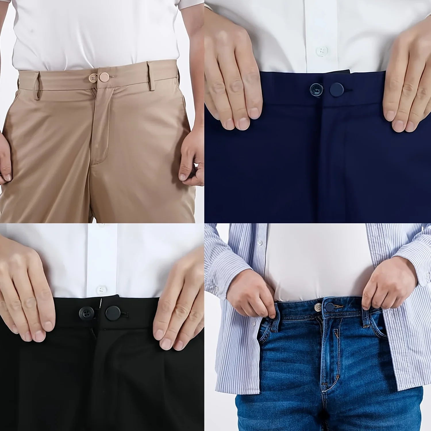 Einfach anzubringende 4/12er-Pack Jeans-Taillenverlängerungen – Bild 2