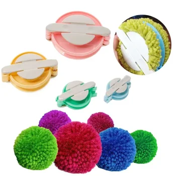 4 Größen Wollknäuel-Maker, gestrickte Werkzeuge, Garn, Pompon, Wolle, Plüschball-Set, Flusenball, Weber
