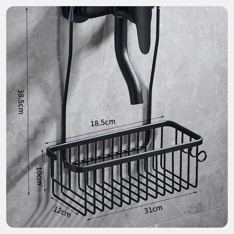 Badezimmerregal aus Aluminium ohne Bohren, Duschregal – Bild 6