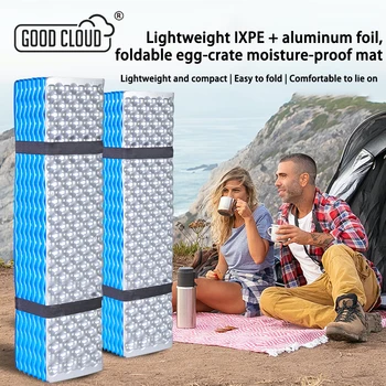 Aluminiumfolie Eierkarton-Isomatte Verdickte Isolierte Campingmatte Tragbare Faltbare Reisematte für Wandern