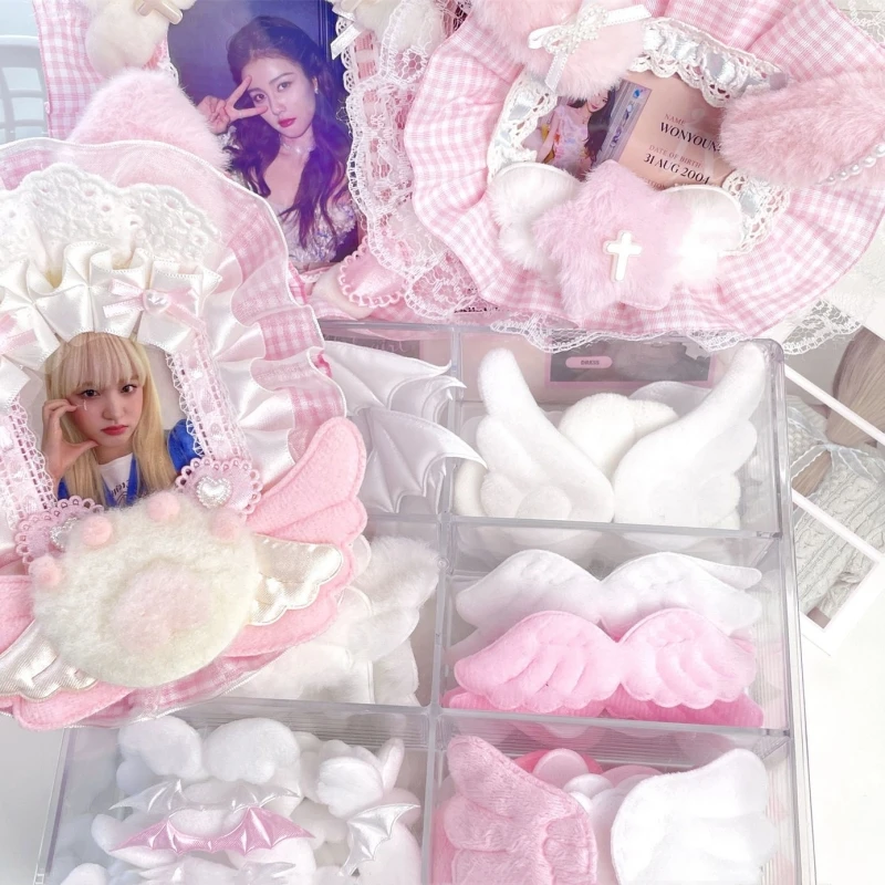 Buntes Material-Set mit rosa Schleifen-Spitzen-Accessoires – Bild 6