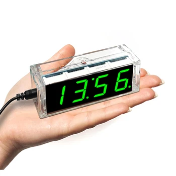 Multifunktions-DIY-Elektronikuhr-Kit, LED-Digitaluhr-Produktionskit, 51, Mikrocontroller, Zeitalarm, Datum