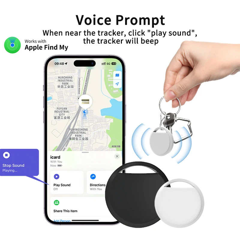 Smart Bluetooth Mini GPS Tracker funktioniert mit Find My APP