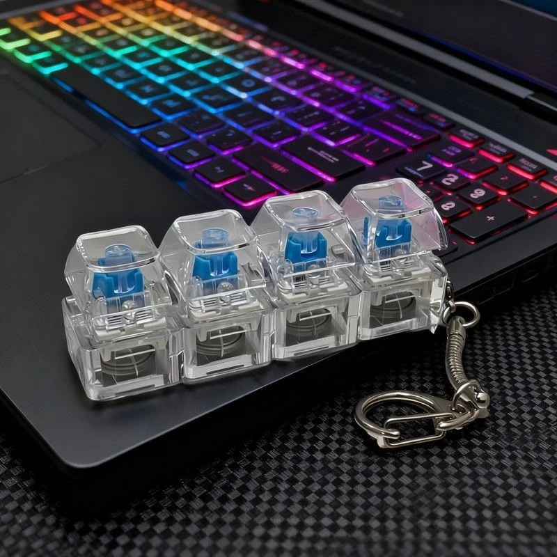 LED-Licht Tastatur-Schlüsselanhänger Fidget-Spielzeug – Bild 2