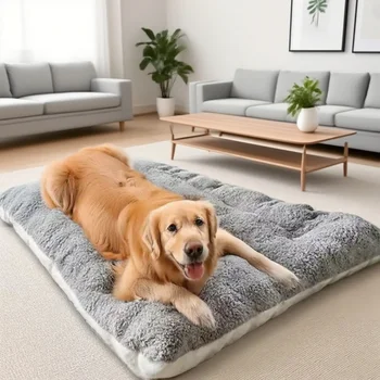 Extra großes Plüsch-Hundebett, Sofa, verdicktes, superweiches Polyester, Haustiermatte, Hundekiste, Matte