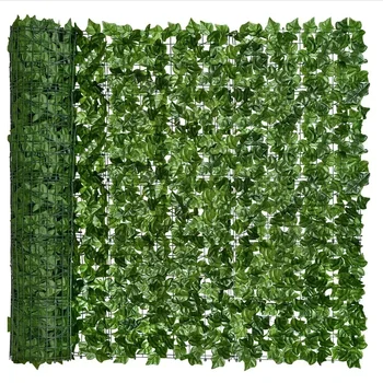 100 x 300 cm künstlicher Efeu-Zaun, Pflanze, Gras, Wandpaneel, künstliches grünes Blatt, Hecke, Sichtschutz
