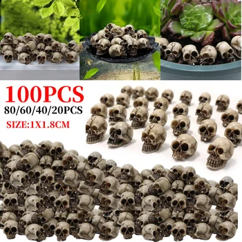 Gothic Totenkopf Skulpturen Sammlerstück Halloween Dekoration Skelett Modell Festival Thema Landschaft Garten