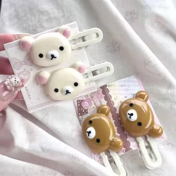 Niedliche Bären-Haarnadeln-Set, adretter Kopfschmuck, Kunststoff-Haar, süße Accessoires, Geschenke für Freunde