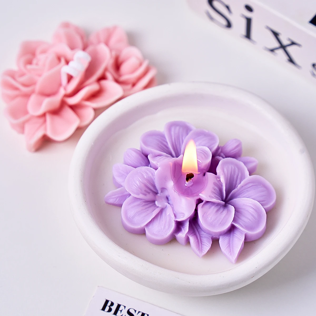 Frangipani Gardenia Blume Silikon Kerzenform DIY handgemachte – Bild 4